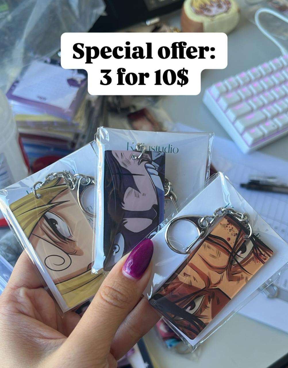 one piece bundle keychains