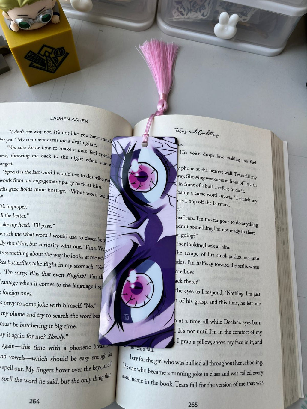 Nezuko Thin Bookmark With Tassel