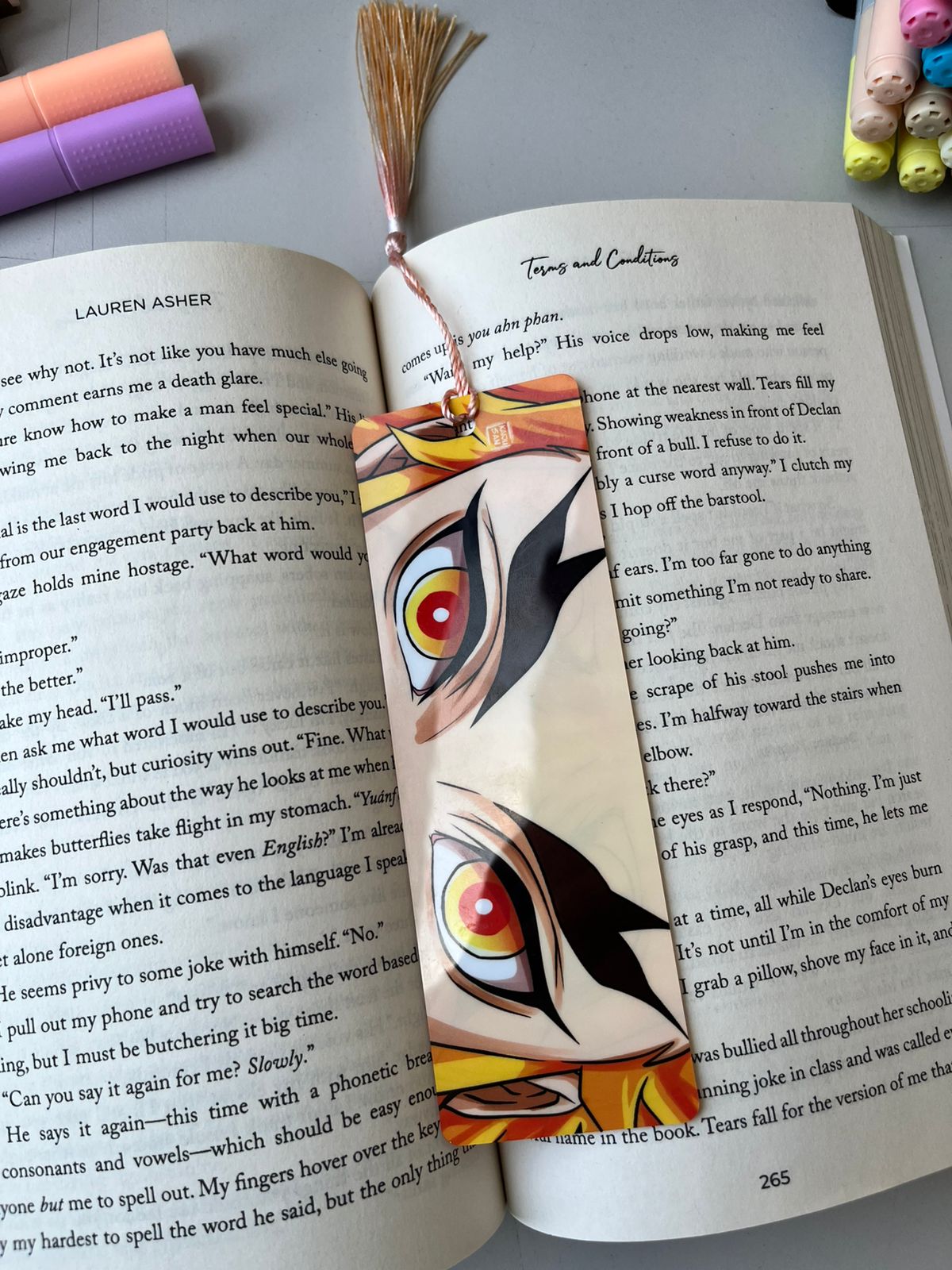 Rengoku Thin Bookmark With Tassel
