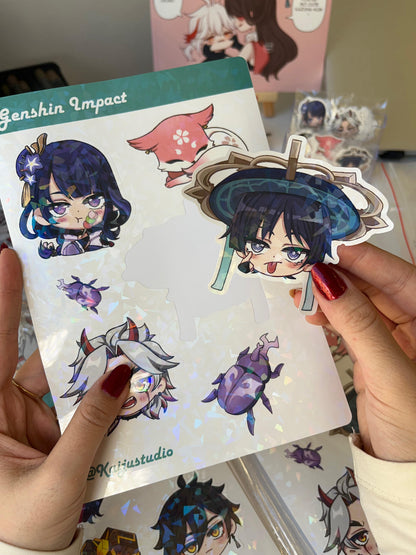 Genshin Impact Holographic Sticker Sheets