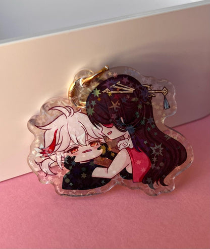 Kazuha & Beidou Holographic Keychain