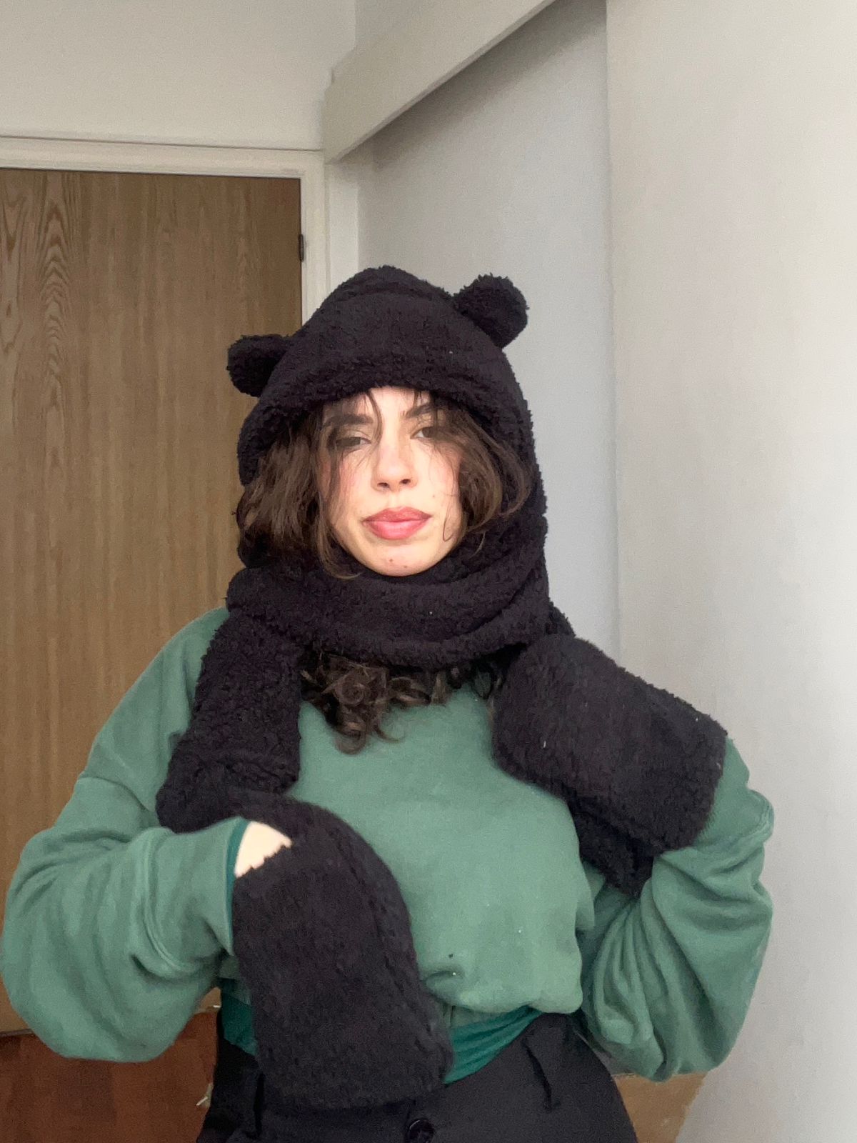 Fluffy Scarf-Hat