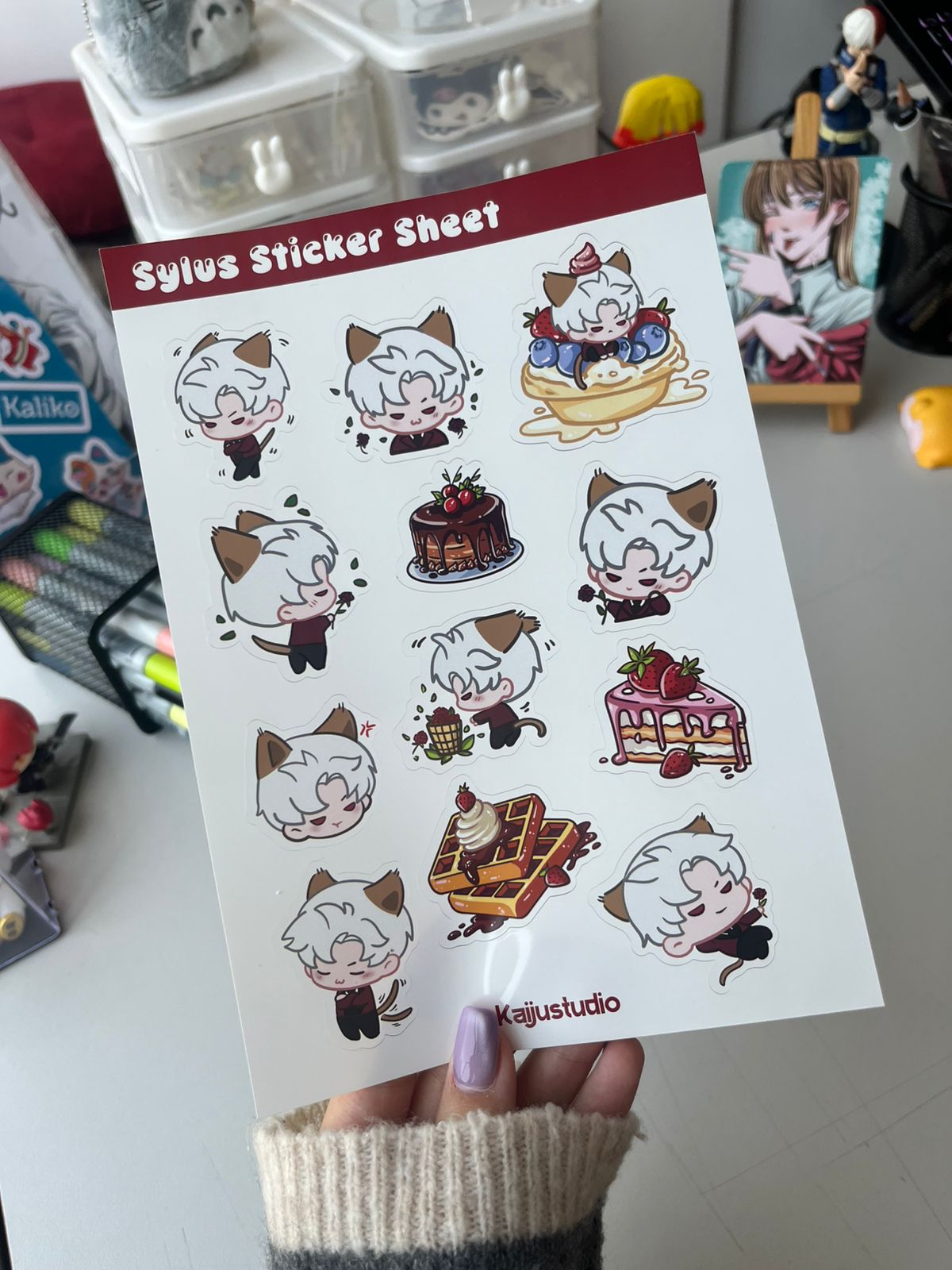 Sylus Sticker Kitty Sylus Sticker Sheet – Kaijustudio