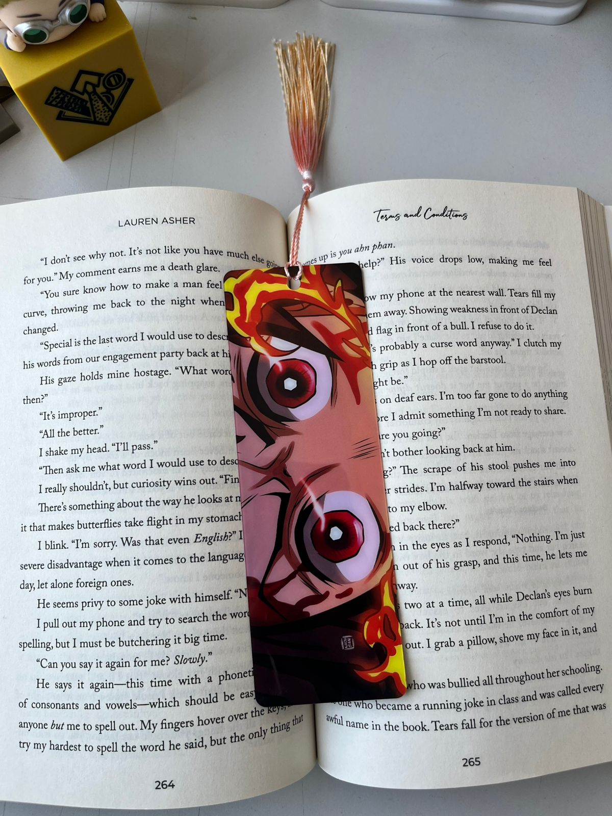 Tanjiro Thin Bookmark With Tassel