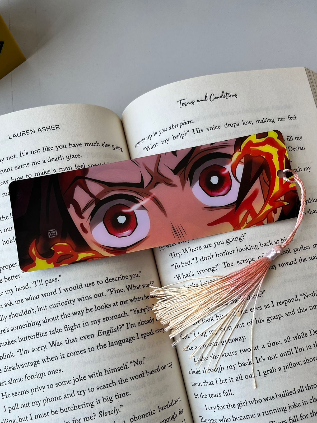 Tanjiro Thin Bookmark With Tassel